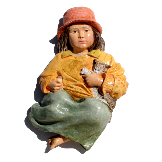 Girl with Kitten - Peru